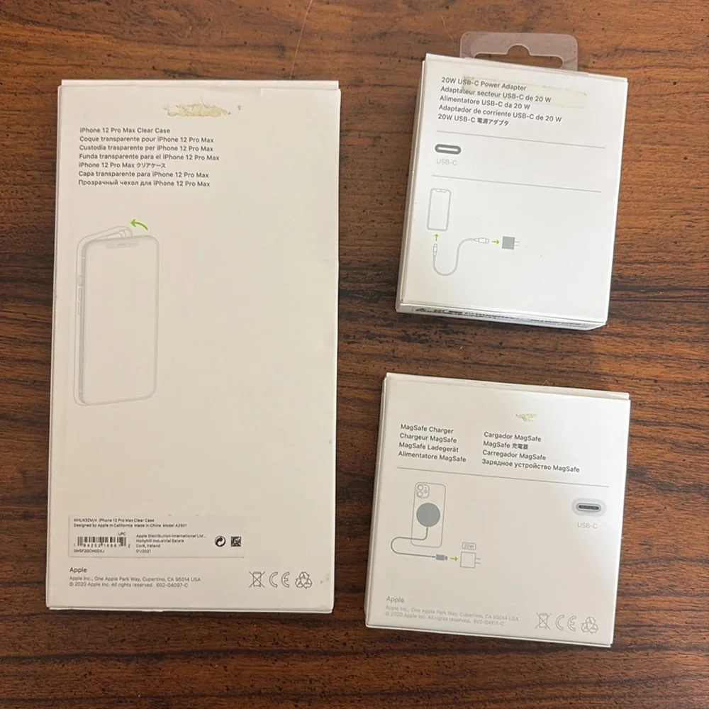 Apple iPhone 12 Pro Max Magsafe Case, Magsafe Charger AND USB C Charging Cube